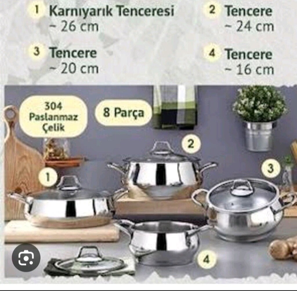 Çelik tencere seti - 3