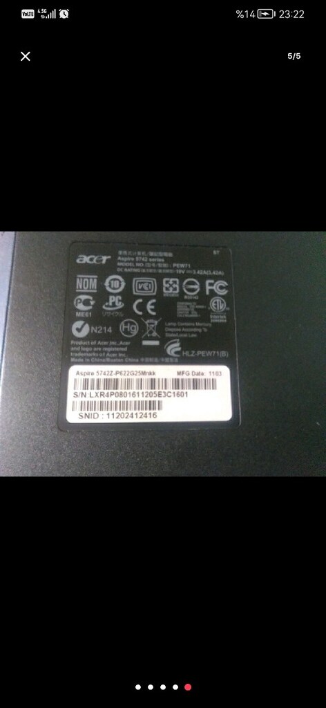 Laptop Acer - 4