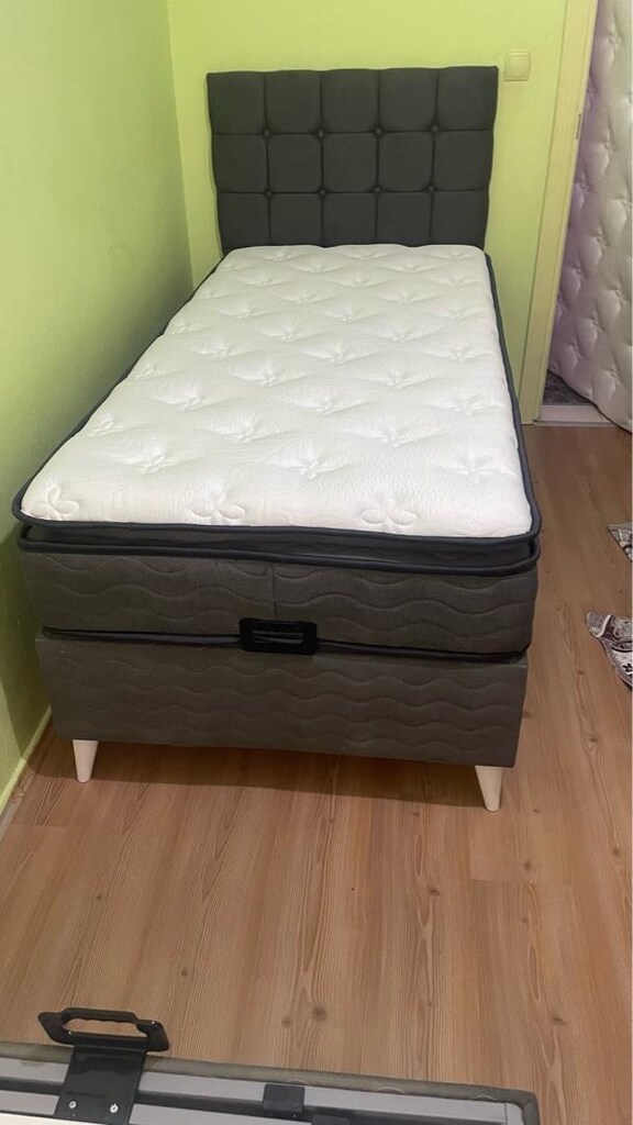 Tek kişilik baza başlık pedli ortopedik yatak - 8