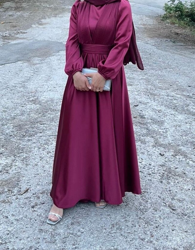 Saten abiye elbise - 2