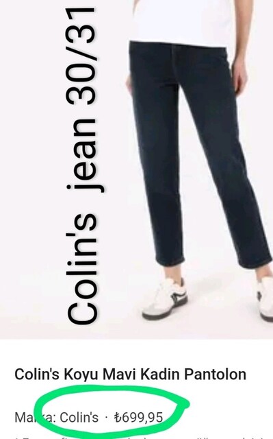 COLİN'S KOYU MAVİ JEAN KOT PANTOLON 30 31