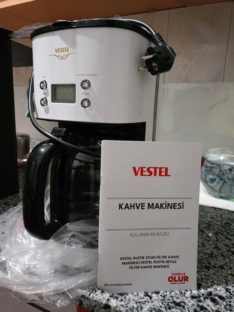 VESTEL RUSTİK BEYAZ FİLTRE KAHVE MAKİNESİ NOT: SIFIR ÜRÜNDÜR - 5
