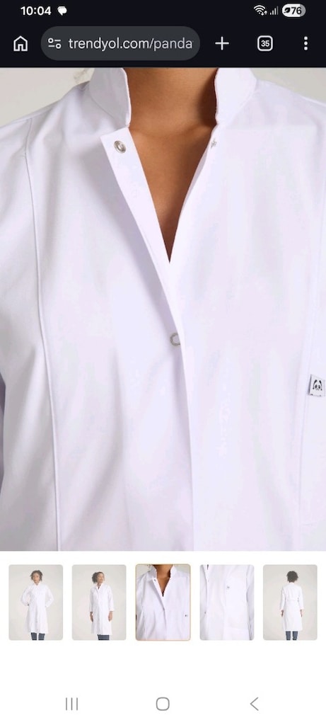 Hakim Yaka Beyaz Önlük - 3