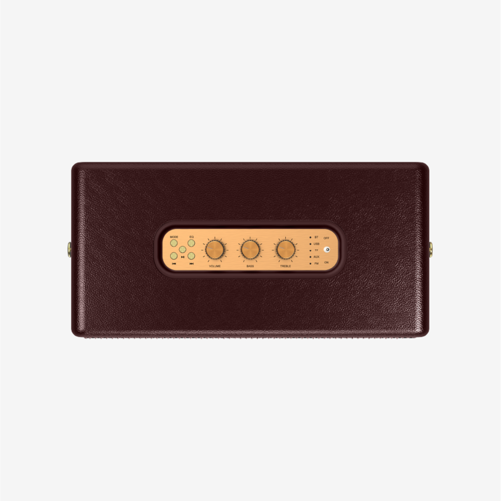 Premium Mikrofonlu 100W Retro Bluetooth Hoparlör M408 - 5