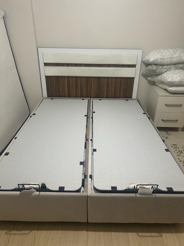 çift kişilik baza başlık ve 3 kapaklı gardırop - 5