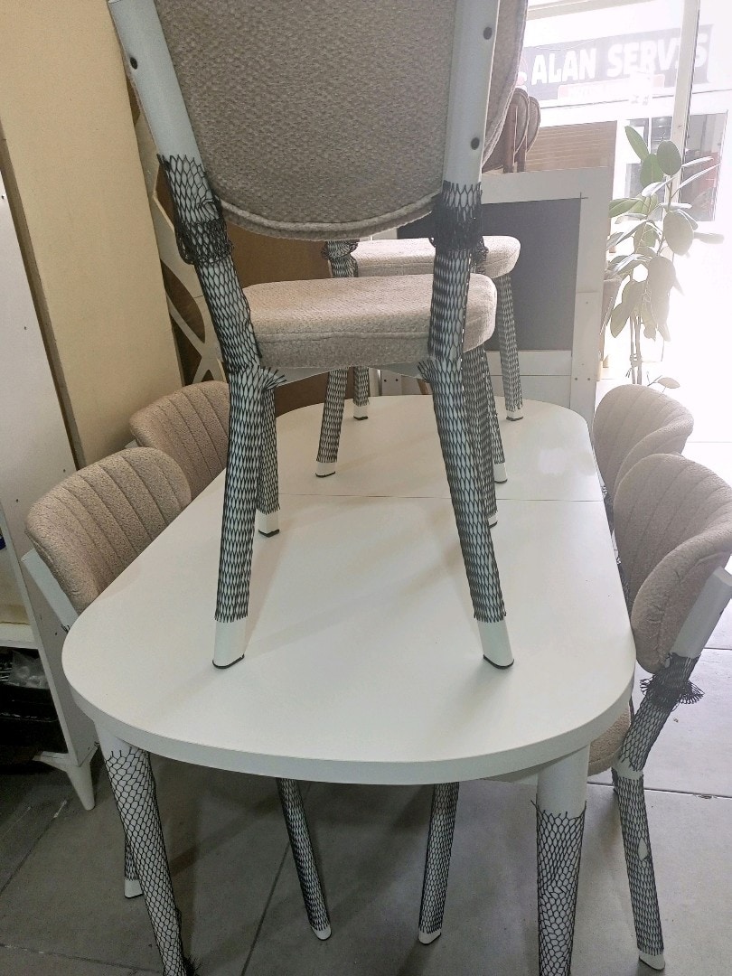 0 yemek masası takımı altı sandalye ile beraber - 2