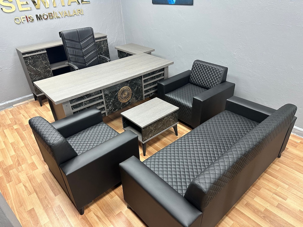 SEWİTAL OFİSTEN GÜNEŞ OFİS TAKIMI KOMPLE SET KANEPELİ 180*80 MASASIYLA - 7