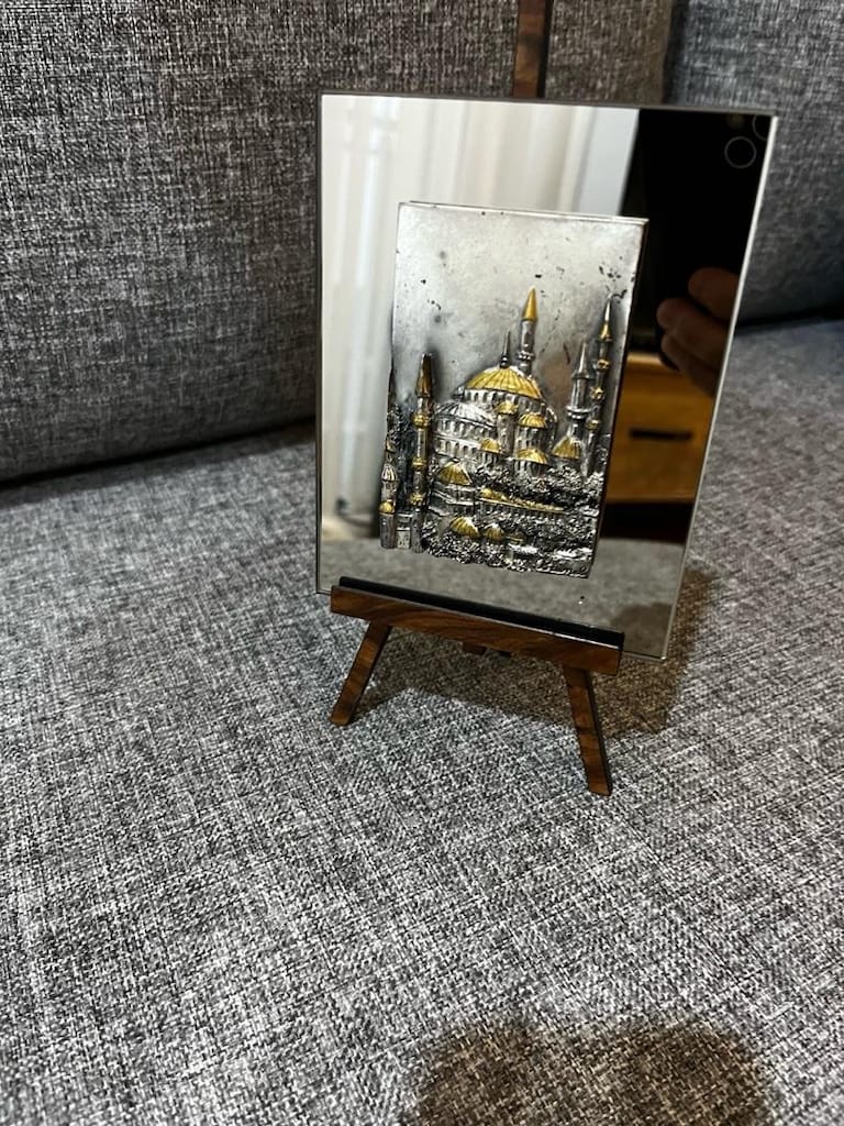 kabartma mimari çalışma sultanahmet cami aynalı tablo - 9
