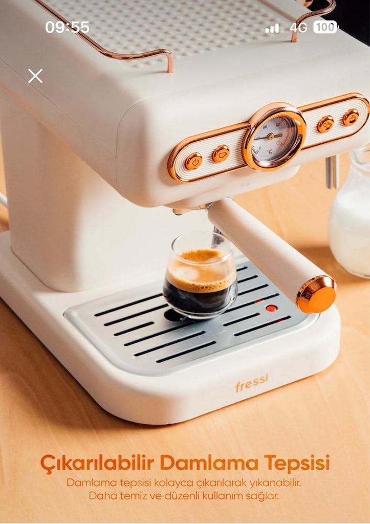 Kahve Makinası Fressi espresso latte cappuccino süt köpürtücü - 4