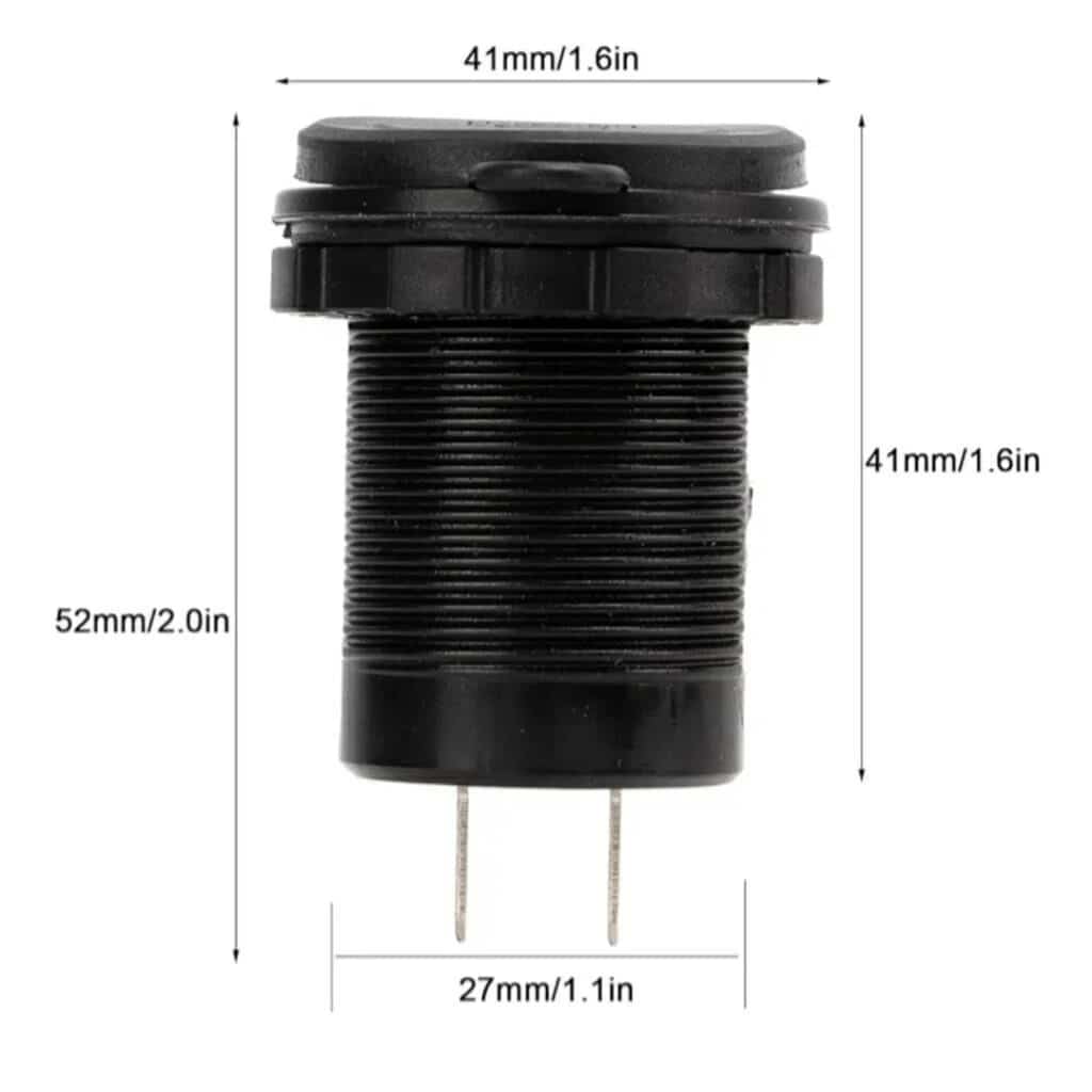 12-24 Volt USB QC3.0 + PD Type-C Pano Tipi Çakmaklık Soketi 41 mm - 3