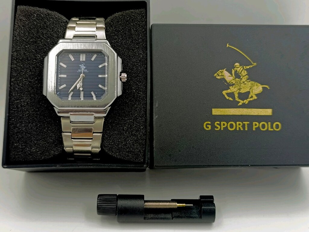 SIFIR KUTUSUNDA,G SPORT POLO (ÇELİK) KARE KOL SAATİ - 7