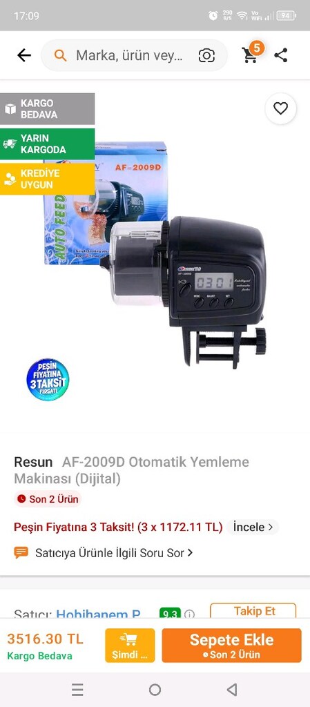 BALIK YEMLEME CİHAZI İKİ PİLLE ÇALIŞIR - 6
