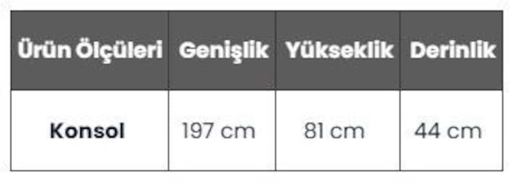 Modalife Anfora Yemek Odası Masası + Konsol (Neredeyse Sıfır / Paketli - 2