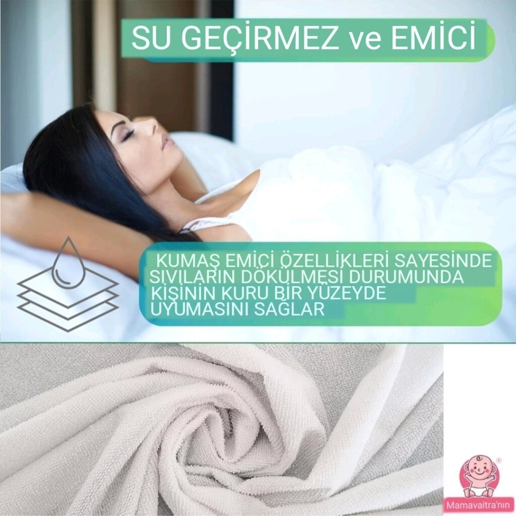 Bambu Malzeme Su Geçirmez Yatak Koruyucu 80x190x30 Tek Kişilik - 10