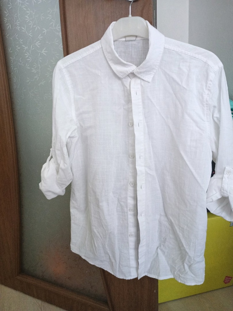 Beyaz keten gömlek LCW . 13/14 yaş