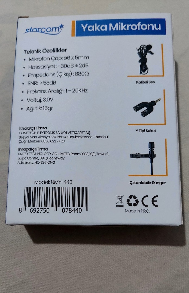 Yaka Mikrofonu •Hiç Kullanılmadı •Kutusunda Yeni Ürün Sağlam Temiz - 5