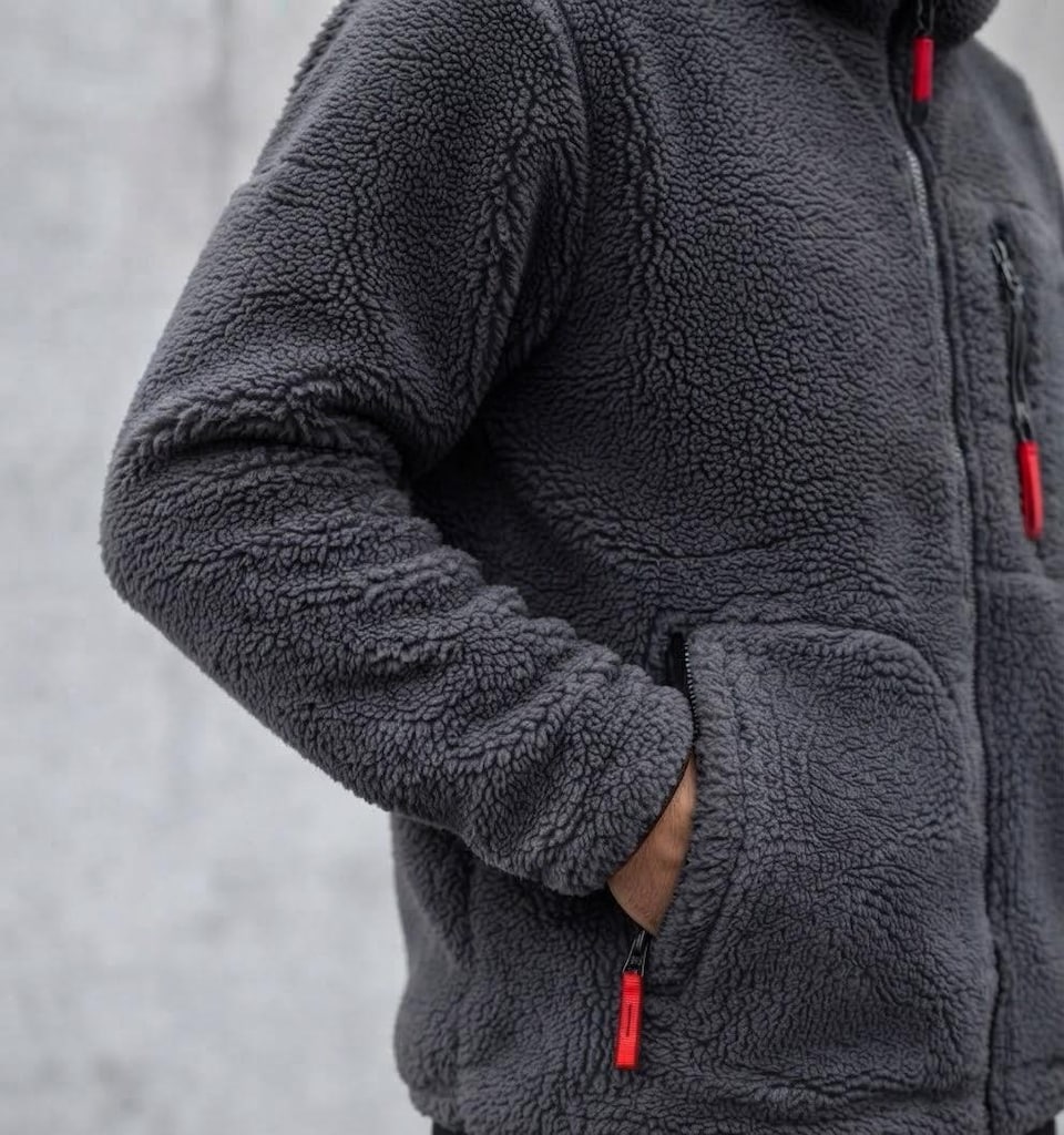 Polar Ceket Erkek Gri Renk - 4