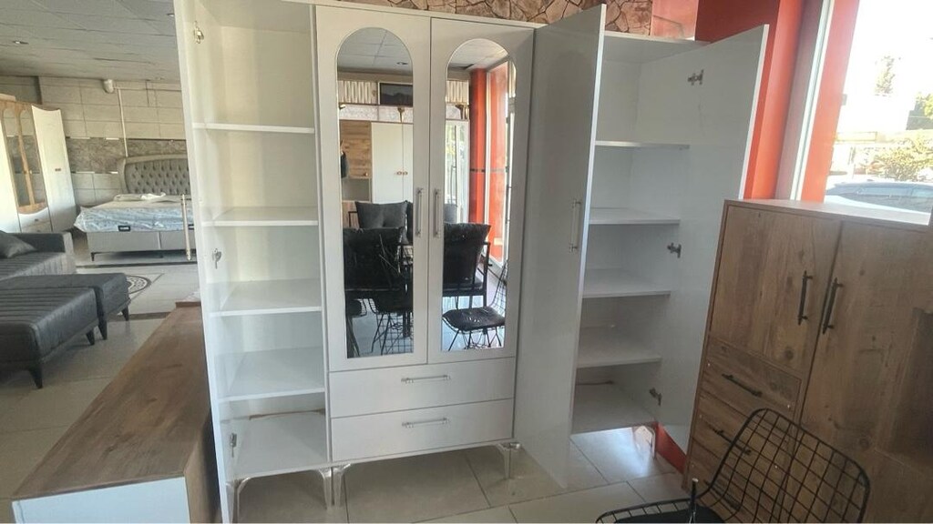 5 kapaklı elbise dolabı mdf - 5