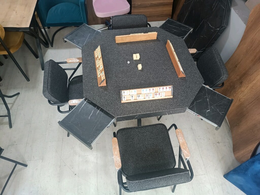 Çekmeceli MDF Tam sümen Okey Masa Takımı - 5