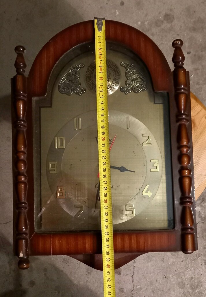 ANTİKA 1960'S VELİS QUARTZ, PENCERELİ DUVAR SAATİ. - 5