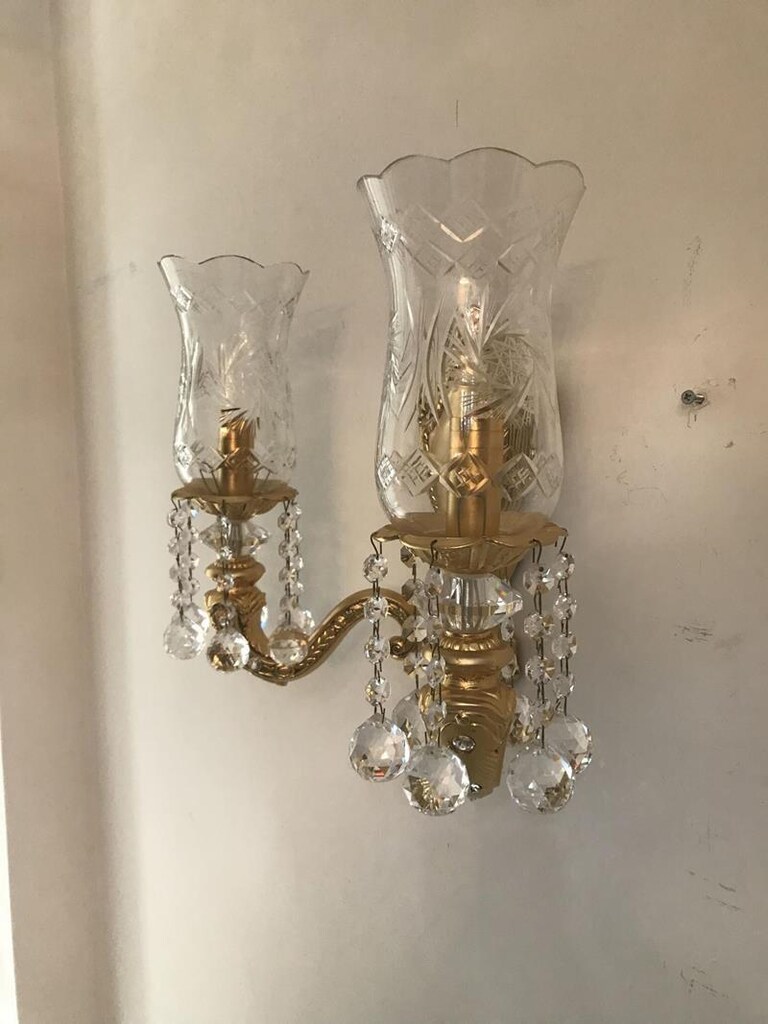 Özkristal Avize Döküm Pirinç Kristal Aplik - 7