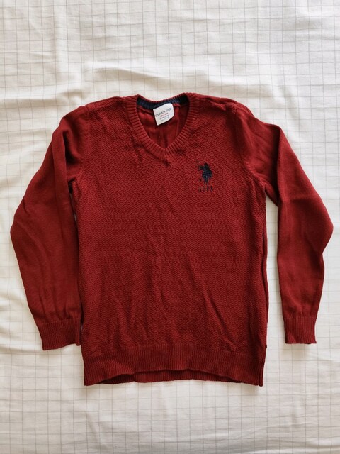US Polo Assn 6-7 Yaş kazak sayılı giyildi leke solma yok alana hayırlı