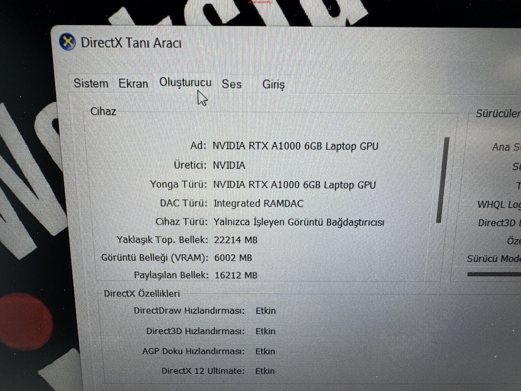 THİNKPAD P16V İ7 13. NESİL 32 GB RAM 512 NVME RTX A1000 - 7