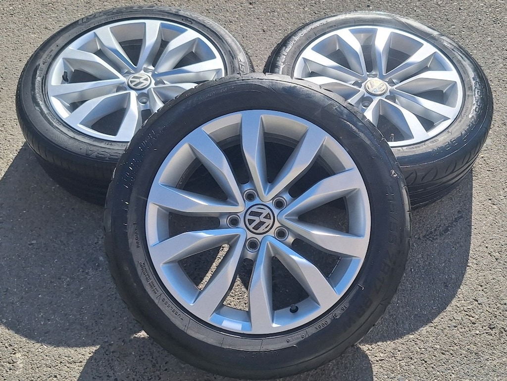 215 55 17 ORJİNAL JANT LASTİK 2 ADET JETTA CADDY GOLF AUDİ PASSAT UYUM - 5