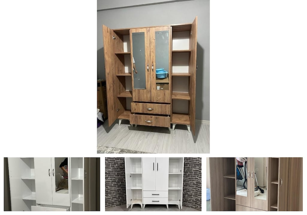 4 kapaklı elbise dolabı fvprghpylu - 4