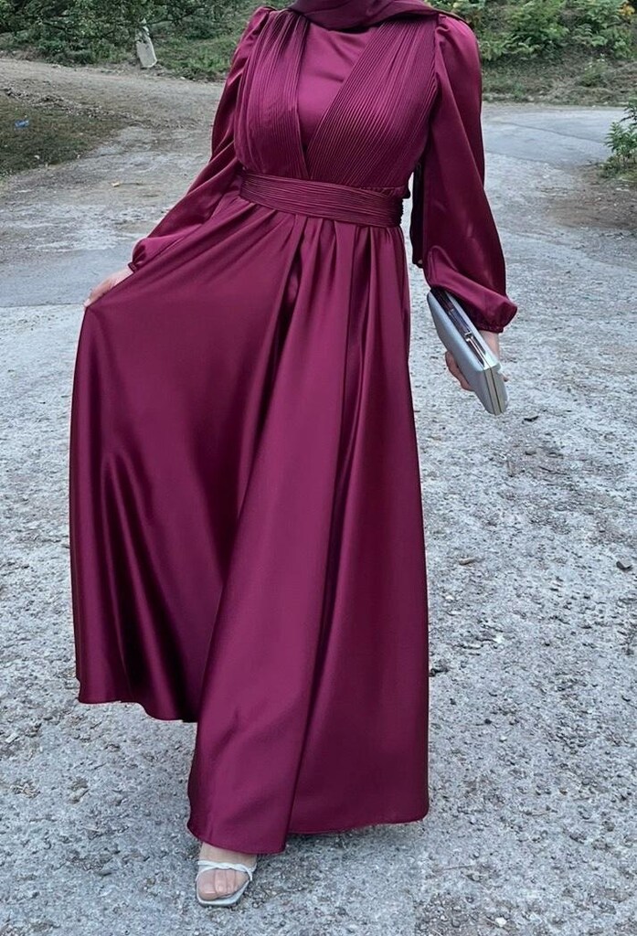 Saten abiye elbise - 3