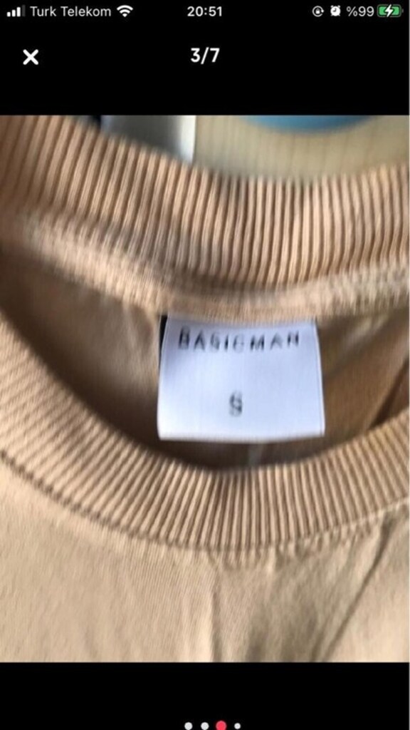 Erkek Basic tshirt tişört S Beden - 7