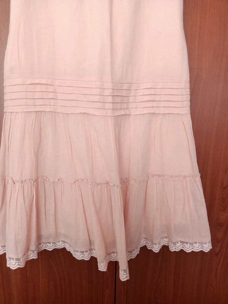 Romantik Pudra Pembe Dantel Elbise - 3