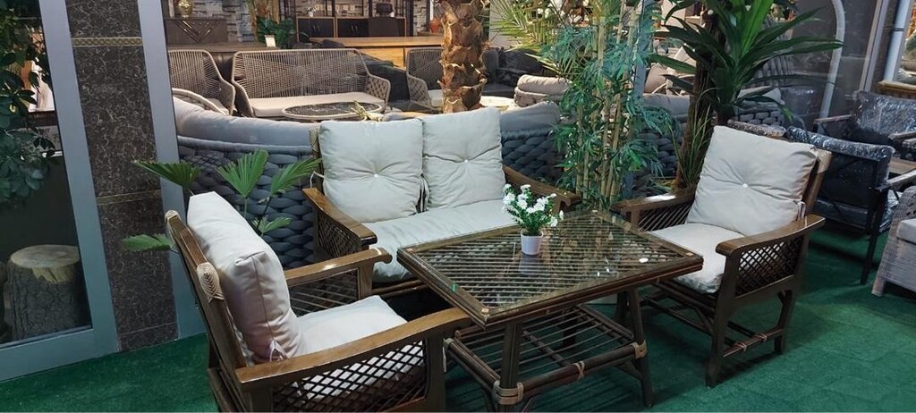 GÖSTERİŞLİ KALİTELİ BAMBU BALKON TAKIMI - 2