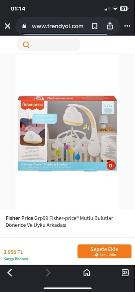 fisher price dönence uyku arkadaşı müzikli - 3