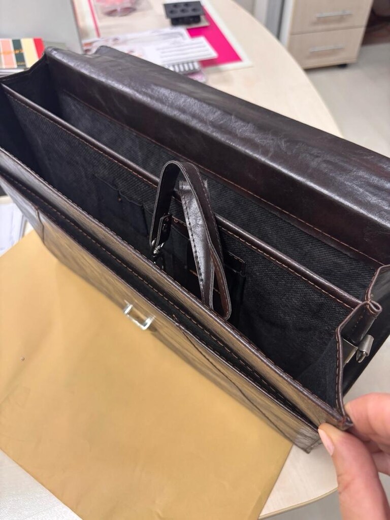 gerçek deri laptop ve evrak çantası - 3