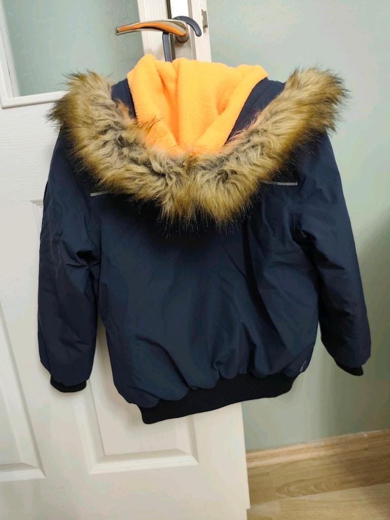 Çocuklu Mont Lacivert Kapüşonlu Decathlon - 5