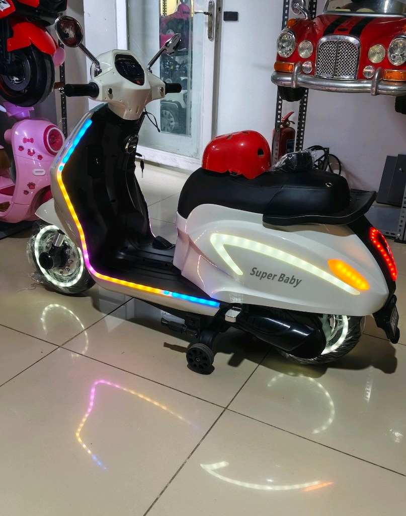YENİ ÜRÜN MEGA BOY SÜPER BABY KUMANDALI&MANUEL AKÜLÜ ARABA SCOOTER MOT - 5