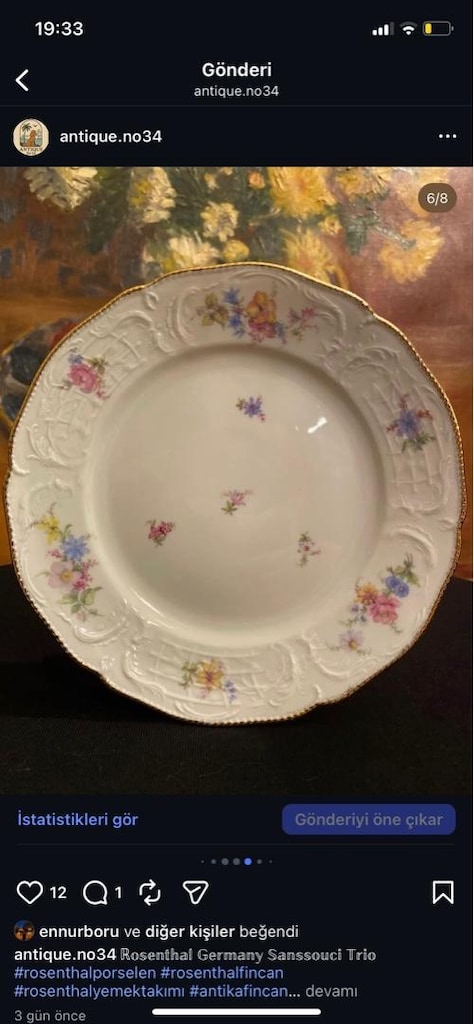 ANTİKA ROSENTHAL TRİO SET - 6