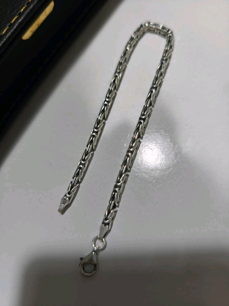 gümüş kral bileklik 3.3mm 10gr 21 cm - 4