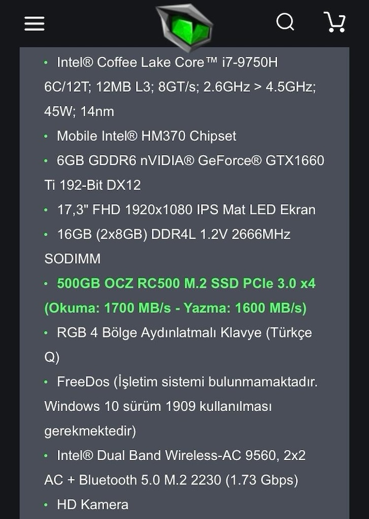 Monster Tulpar T7 V20.1 Gaming Laptop - 4