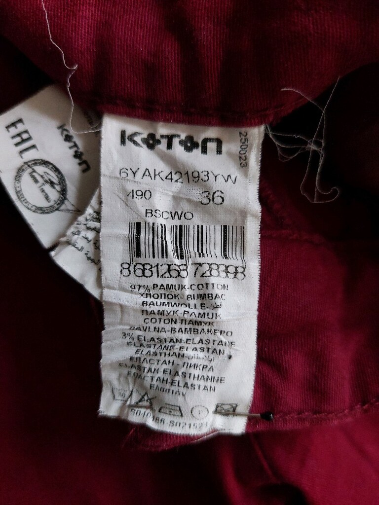 KOTON kadın bordo casual pantolon - 7