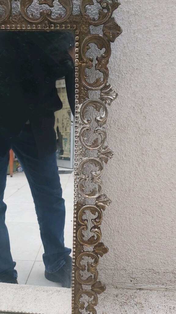 Kare pirinç çerçeve ayna - 5