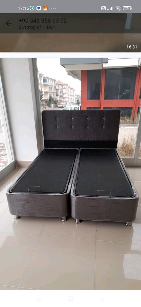 Çift kişilik yatak baza başlık 3lü set - 2