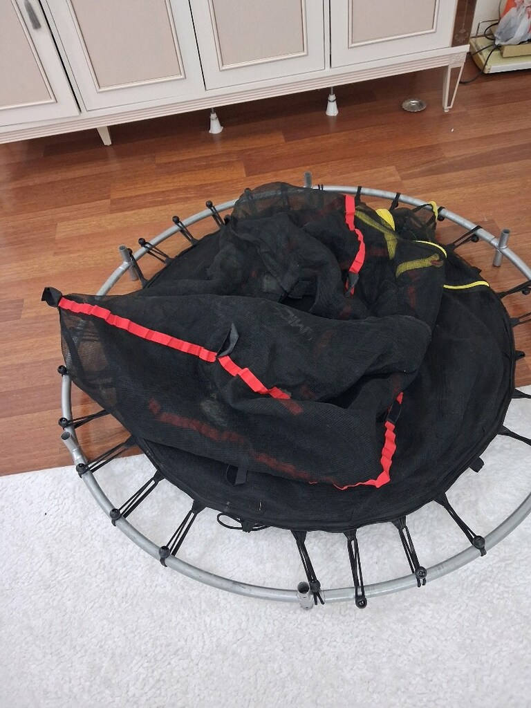 BÜYÜK TRANBOLİN 140 CM ÇAPINDA GAYET İYİ GÖRÜNDÜĞÜ PARÇALARI VAR - 7