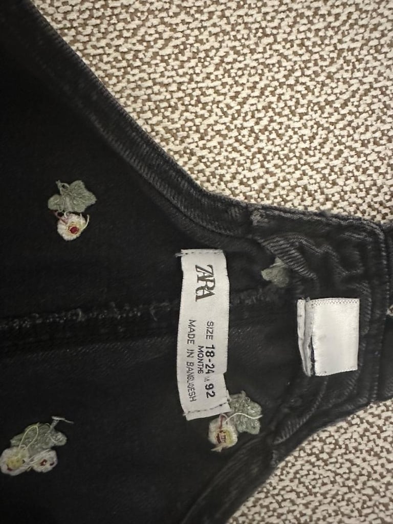 kız çocuk salopet zara marka yeni gibi