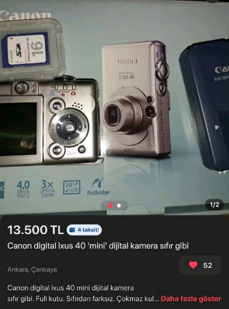 CANON DİJITAL KAMERA RESIM MAKINASI SIFIR AYARINDA - 8