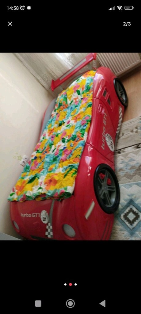 kupa markanın ışıklı müzikli araba yatak - 3