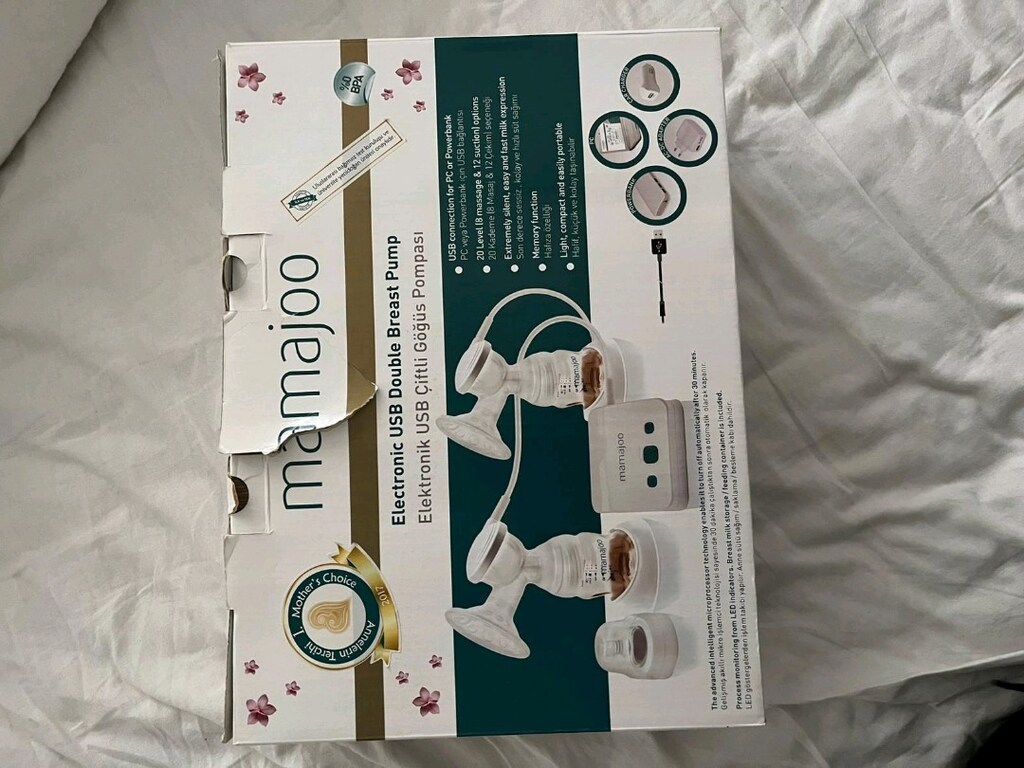 Mamajoo 250 ml Elektrikli USB Çiftli Göğüs Pompası 20 Kademe Ayarı ile - 4