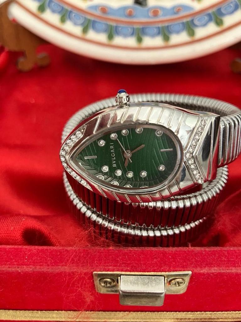 Bvlgari Yeşil Taşlı yılan kordon İnce Saat… - 2