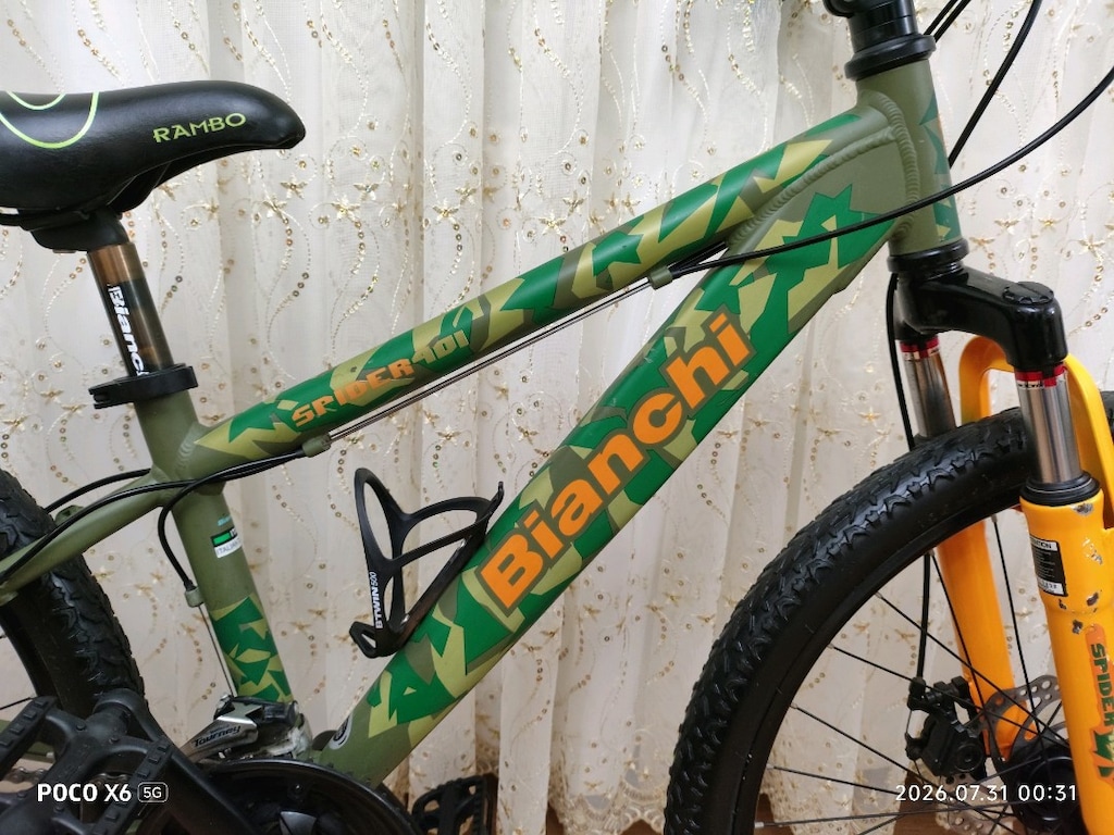 Tertemiz, komple bakımlı 24" Bianchi Spider 401 disk frenli bisiklet - 20